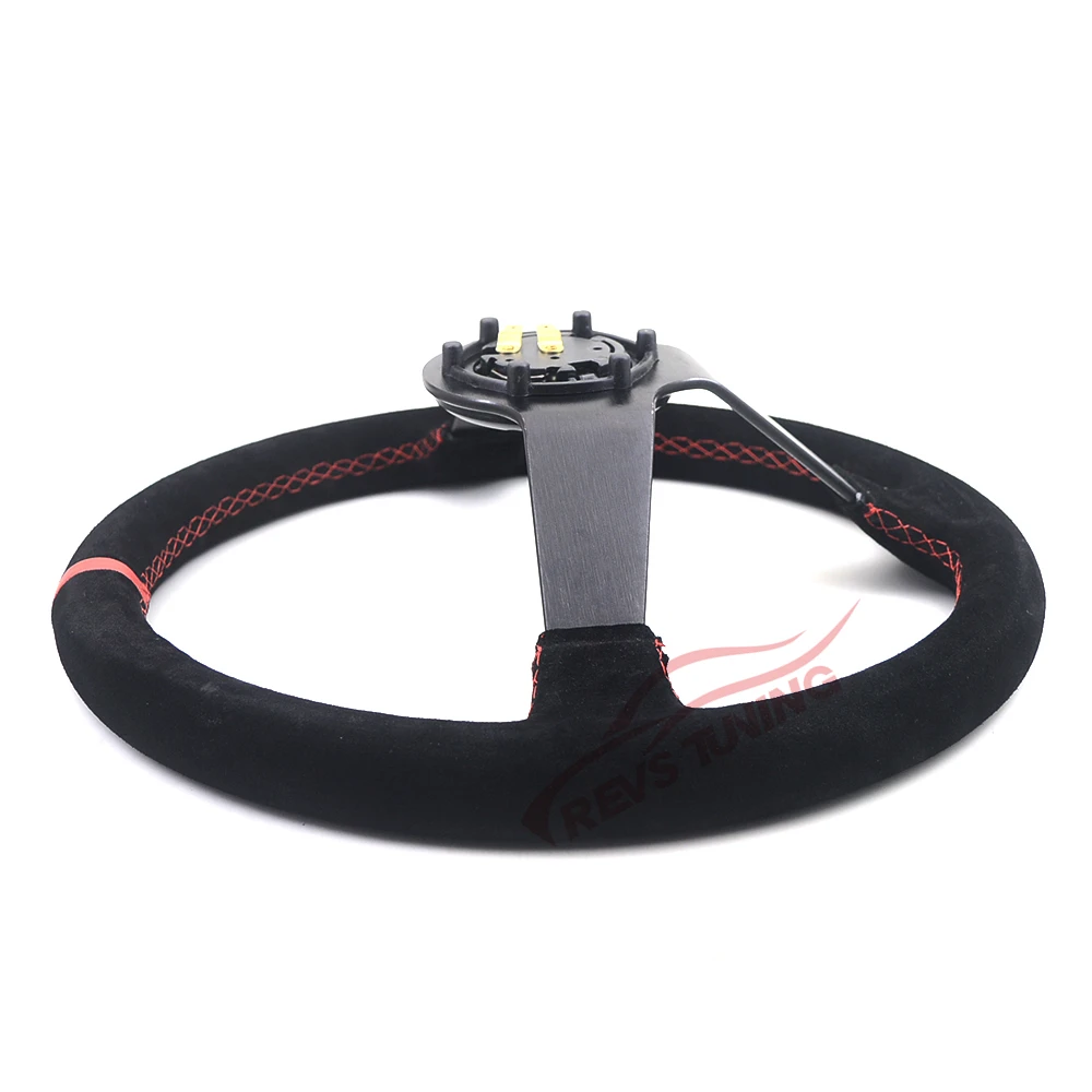 Ralliart 350 мм Глубокий блюдо замша кожа гоночный автомобиль Руль|racing car steering wheel|car