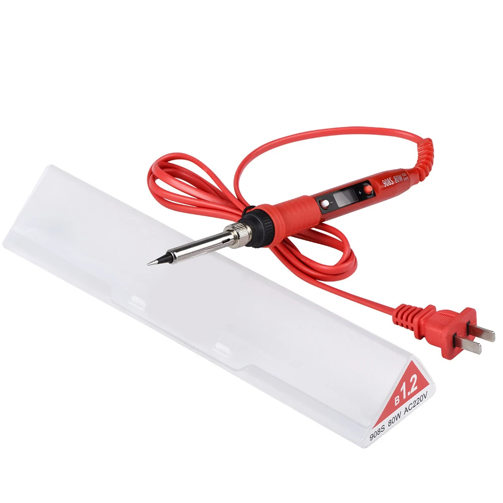 ЕС/CN вилка 80W 220V Регулируемый Температура ЖК-дисплей Электрический паяльник для подключения к сварочные инструменты Kit Сварка паяльной станции Советы наборы инструментов