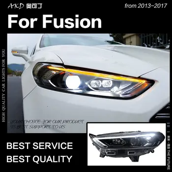 

Car Styling Head Lamp for Fusion Headlights 2013-2016 Mondeo LED Headlight DRL Bi Xenon Projector Lens auto accessorie