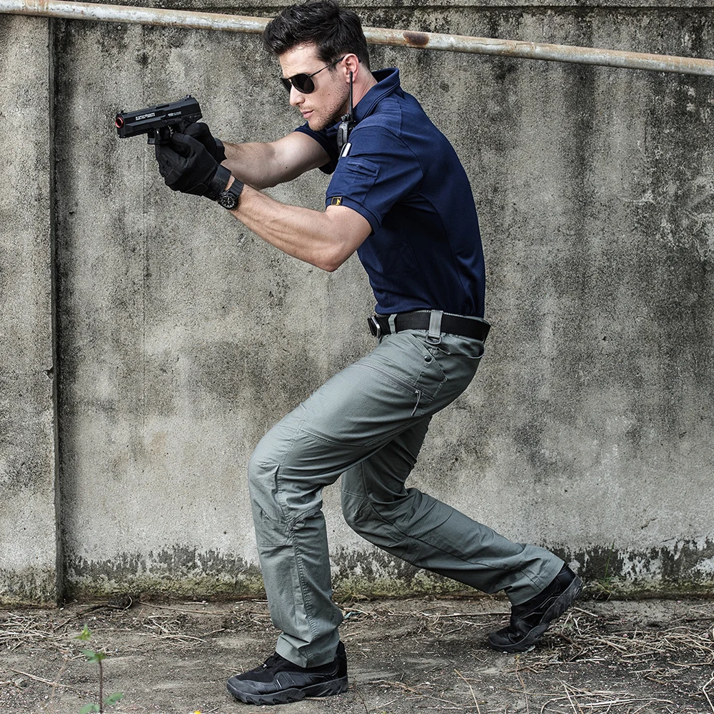 Мужские армейские брюки в стиле милитари Mege черные повседневные из ткани Рипстоп