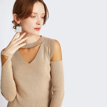 

2019 spring and autumn basic sweater women simple round collar solid women sweater long sleeved knitted sweater pullover women