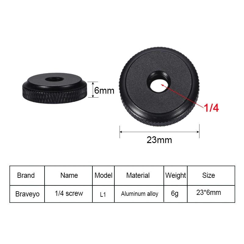Description Picture 3 of itemCamera Screw 1/4 3/8 5/8 Screw Nut Hot Shoe Seat Lock Knob Flash Stand Tripod Ballhead Mount Adapter Photography Accessories