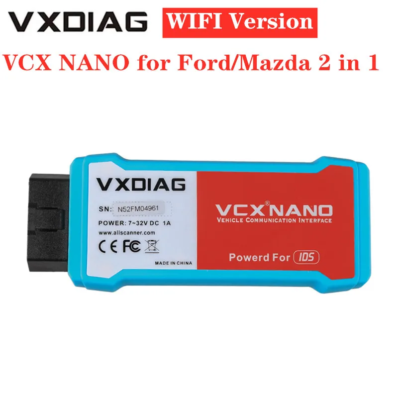 VXDIAG VCX NANO для Ford/Mazda 2 в 1 с версией wi fi IDS V118.01|vxdiag vcx nano|vcx nanovxdiag |