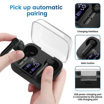 

NEW J60 TWS Bluetooth Wireless Headphones Touch Control LED Display Bluetooth 5.0 Gaming Headset Sports Waterproof Earphones