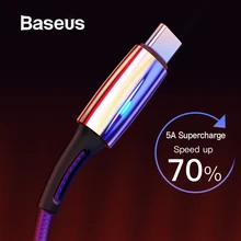 Baseus USB C type C кабель 5A Быстрая зарядка для huawei Lite Pro P20 P30 type-C кабель для передачи данных USB-C шнур для быстрой зарядки