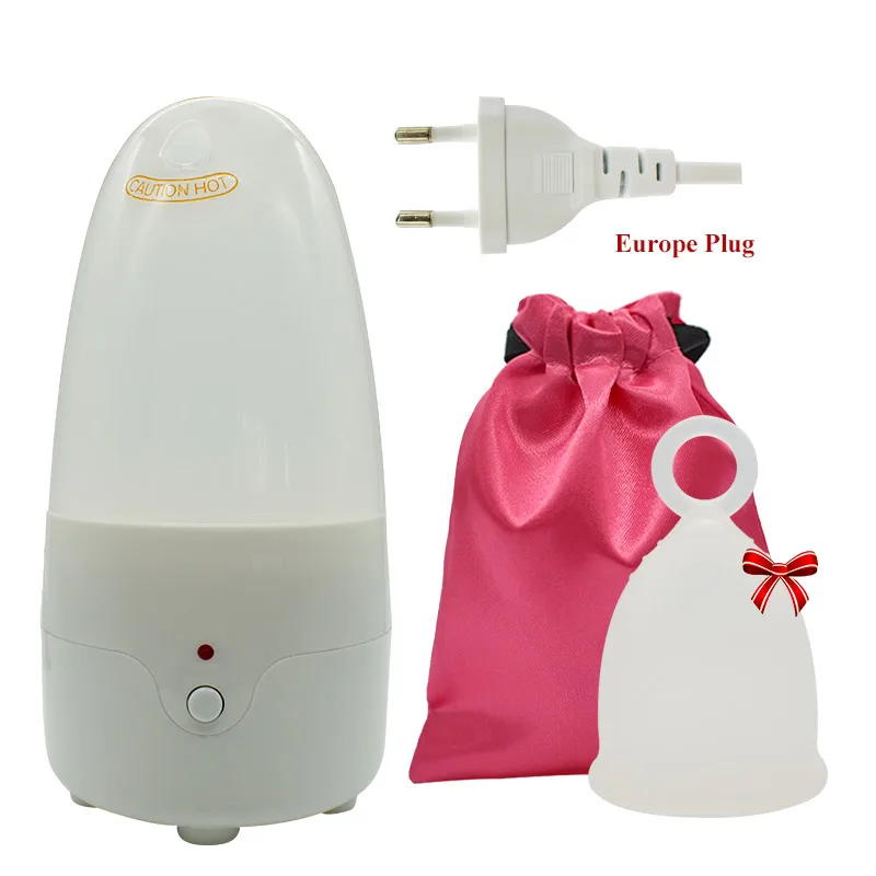 EU-sterilizer-cup Menstrual Cup Steam Sterilizer portable sterilizer Health Care Sterilizer to disinfect Menstrual cup Rapid Disinfection Product - Цвет: EU-sterilizer-cup