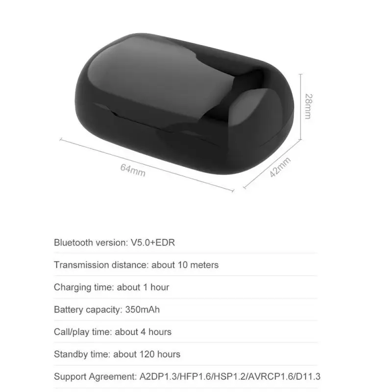V9 Mini Bluetooth 5,0 TWS гарнитура, беспроводные наушники, стерео наушники-вкладыши, наушники от одного до двух разъемов для мобильных телефонов