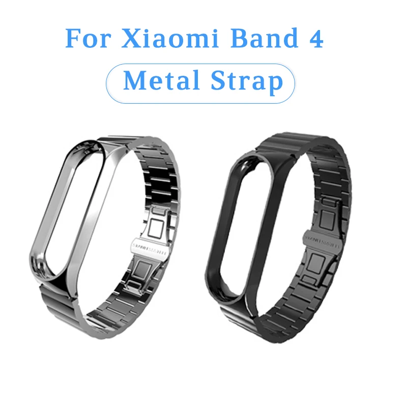 Подходит для Xiaomi Mi Band 4 металлический ремешок свет из нержавеющей стали и компактный не повреждает руки