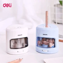 Deli 0502 электрическая точилка для карандашей для дома, офиса, школы, Механическая точилка для карандашей, офисные школьные принадлежности
