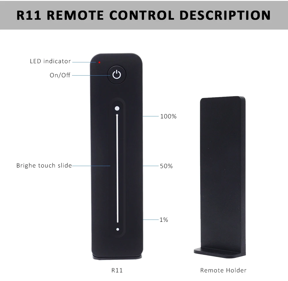 24v interruptor de toque regulável 2.4g rf