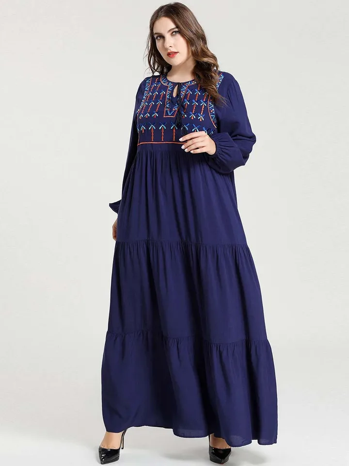 navy boho dress