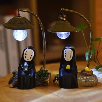 Картинка Унесенный спиралью без лица человек светодиодный ночник Miyazaki Hayao Сенсорная лампа детские настольные лампы для спальни осветительные прибо...