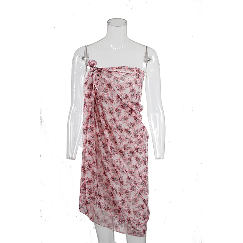 Amazon Multi-color Chiffon Transparent Skirt Irregular Variety Way of Dressing Beach Skirt Blouse Series Currently Available