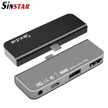 

USB C Hub Adapter with USB-C TYPE C PD Charging 4K HDMI USB 3.0 3.5mm Headphone 2018 For iPad Pro For Pro/Air Type-c