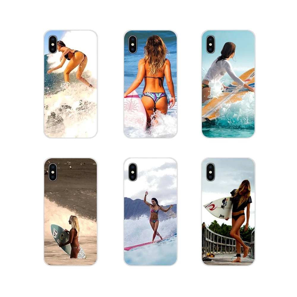 Для Apple iPhone X XR XS 11 12Pro MAX 4S 5S 5C SE 2020 6 S 7 8 Plus ipod 5 летних пляжах серфинг девочек