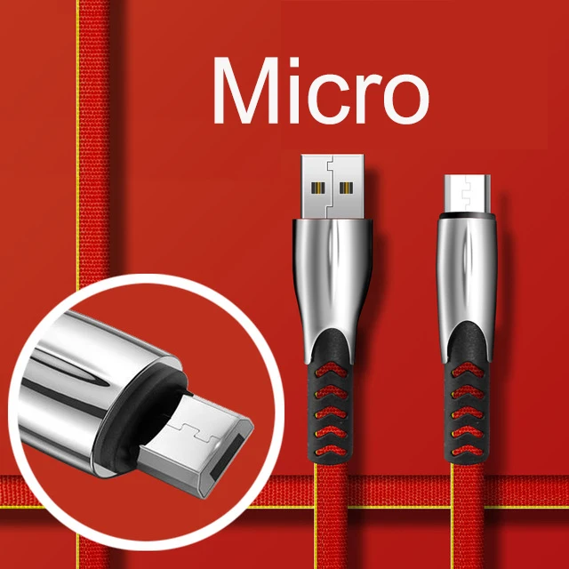 RDCY кабель usb type-C для samsung S10 huawei P30 Pro Быстрая зарядка type-C кабель USB C для samsung S9 S8 - Цвет: Red Mirco