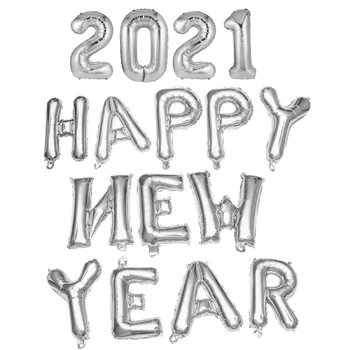 

1 Set Happy New Year 2021 Balloon Aluminum Foil Balloon for Home Decor