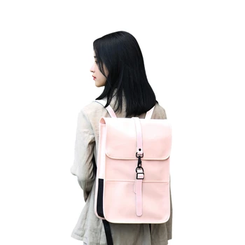 

Ladies Backpack Waterproof PU Leather Backpack Multi Pocket Travel Backpack Casual Backpack Pink