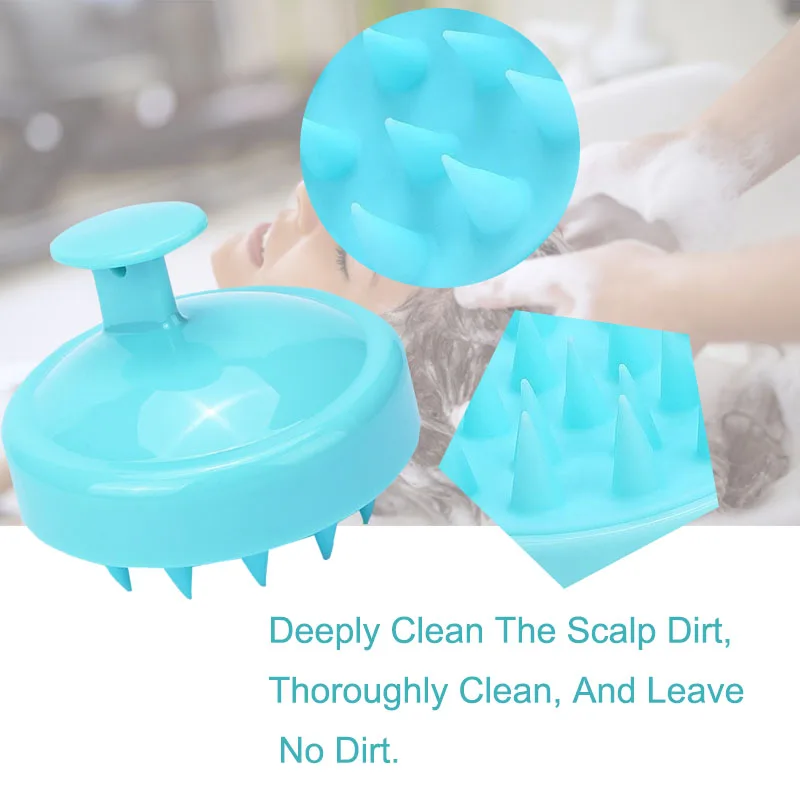 1Pcs Comfortable Silicone Shampoo Scalp Hairbrush Hair Washing Comb Body Bath Spa Slimming Massage Brush Personal Health Tools
