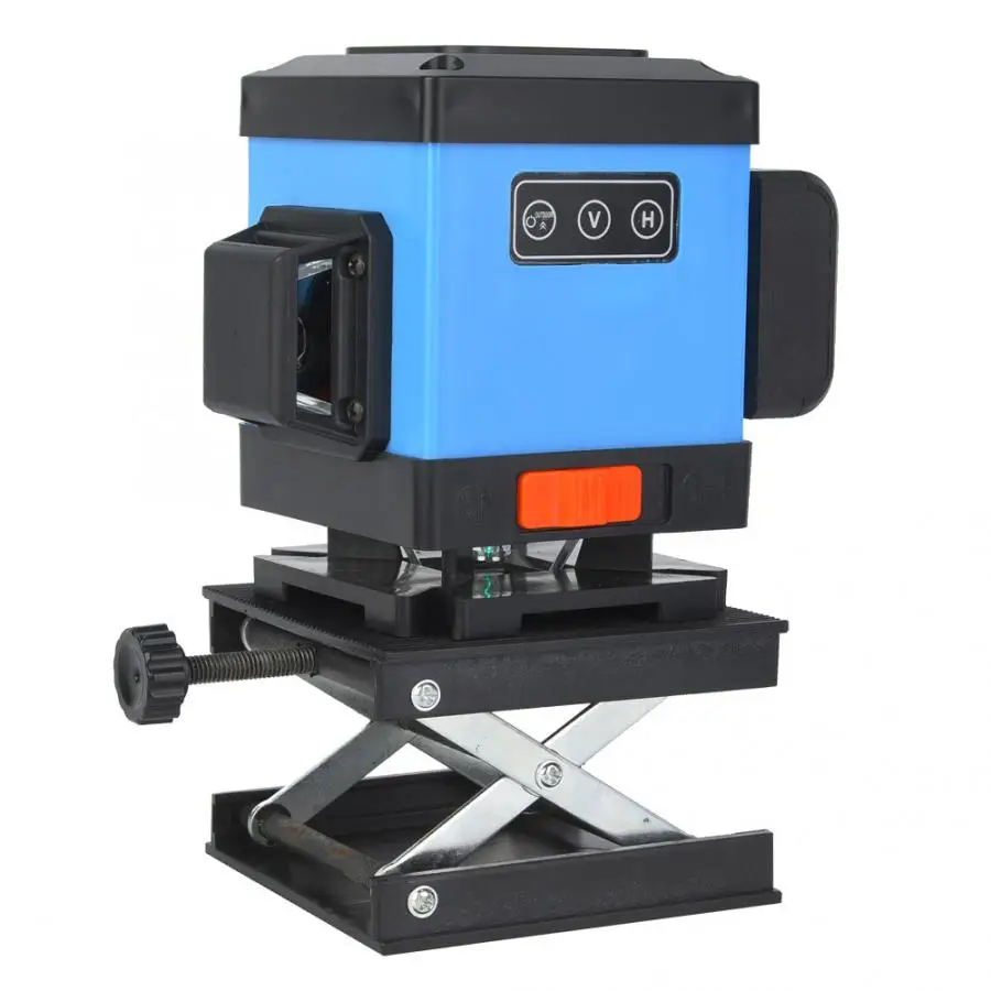

3D Blue Light 12 Line LD Laser Floor Tile Leveling Instrument with Adjustable T Bracket Measuring Tool