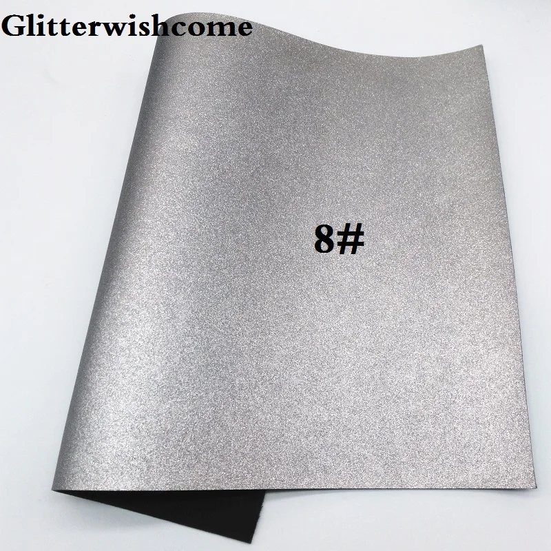 Glitterwishcome 21X29 см А4 Размер синтетическая кожа, металлическая кожа, искусственный винил из искусственной кожи для бантов, GM051A - Цвет: 8