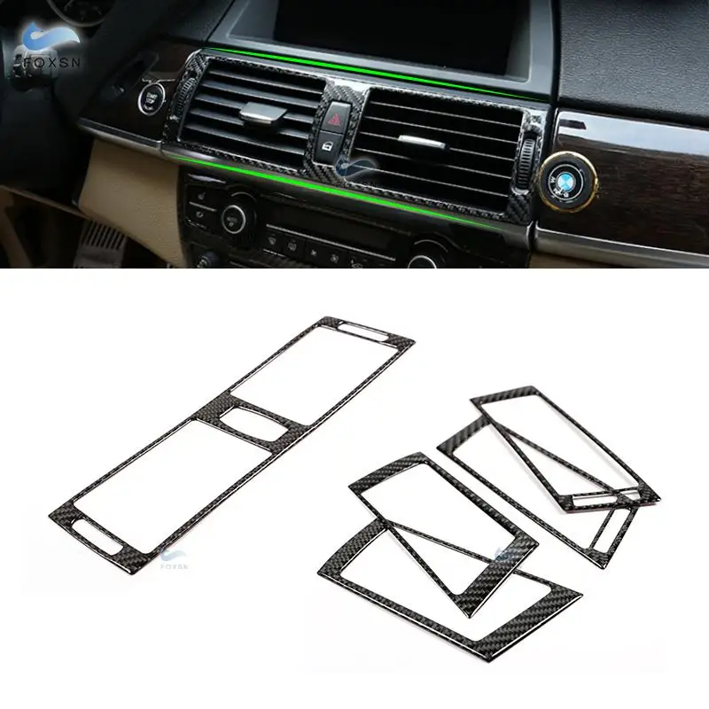 Для BMW X5 X6 E70 E71 2008 2009 2010 2011 2012 2013 из углеродного волокна Центральный/боковой