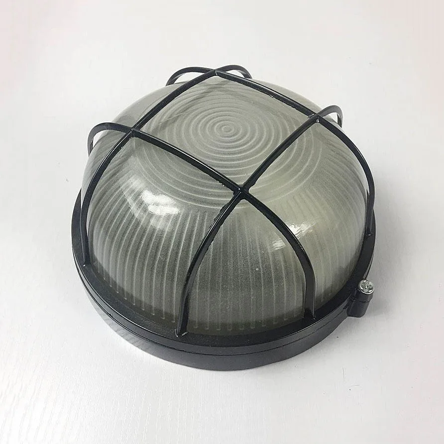 Wall Light Vintage Outdoor Ceiling Lamp Bronze Metal Glass Protective Yard Garden Ceiling Light Waterproof Retro Flush Mount