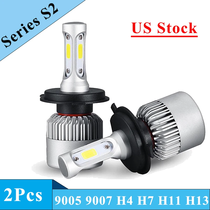 Oslamp H4 H7 H11 H1 H13 H3 9004 9005 9006 9007 9012 удара светодиодные фары автомобиля лампы Hi Lo луч 72 Вт