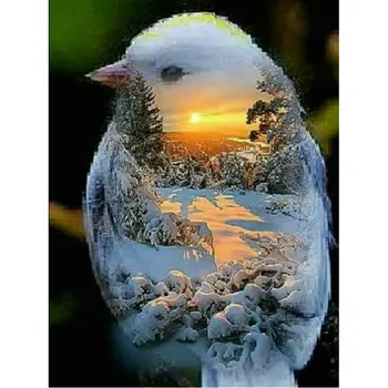 

Full square drill diamond embroidery picture 5D DIY diamond painting Cross Stitch Snow scene Rhinestone mosaic home decorative