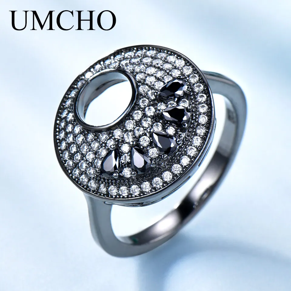 UMCHO 925 пробы Серебряные кольца модные камень для родившихся в мае ювелирных изделий для Для женщин элегантный романтический подарок ювелирные украшения