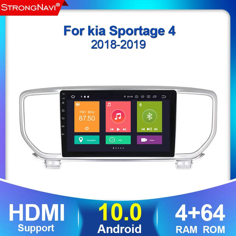 Автомагнитола 2DIN 4 Гб + 64 ГБ Android 10 0 DSP мультимедийный плеер GPS-навигатор для KIA Sportage