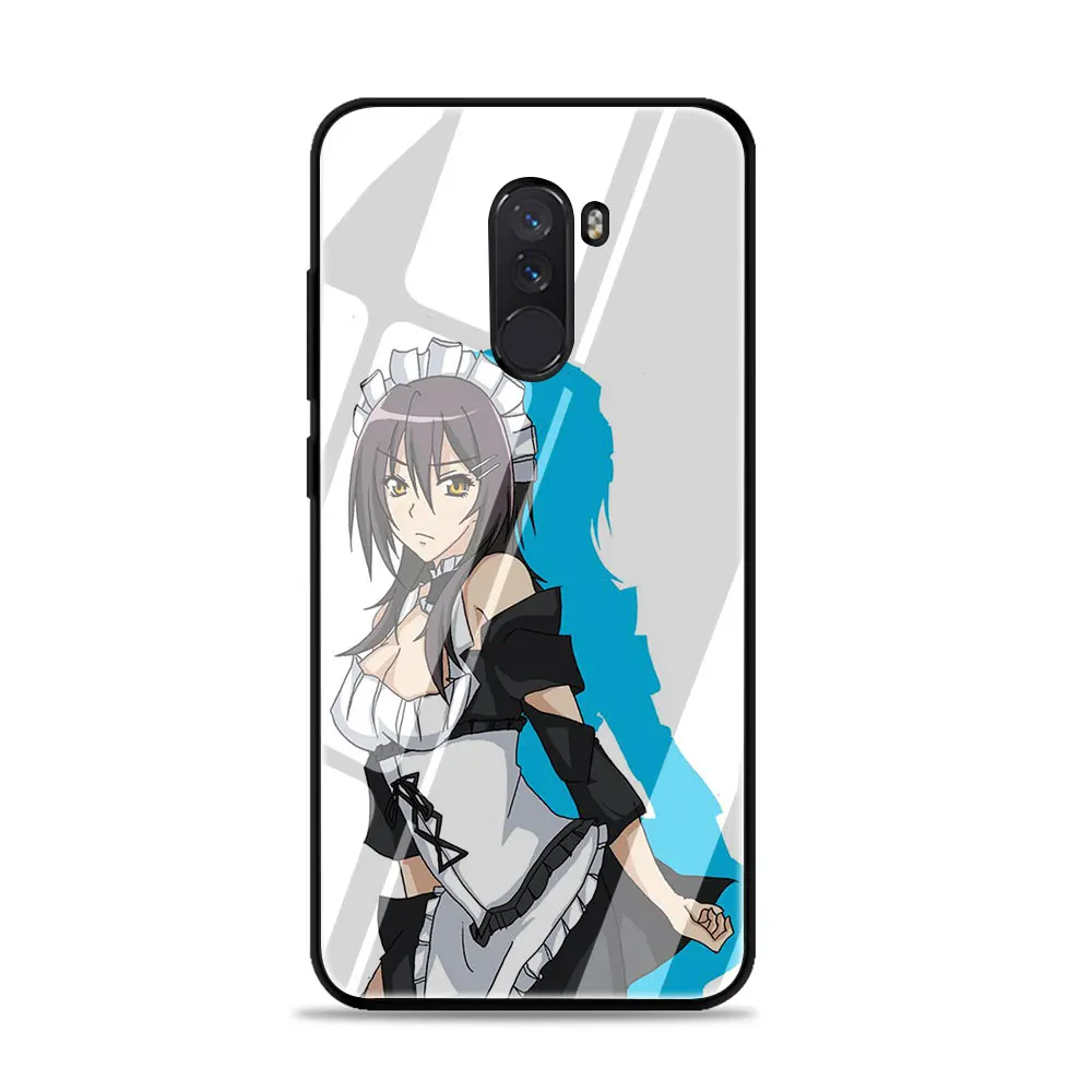 Аниме горничной sama kaichou wa закаленное стекло чехол для телефона Xiaomi mi 8 9 Красный mi 4X 6A Note 5 6 7 Pro Pocophone F1