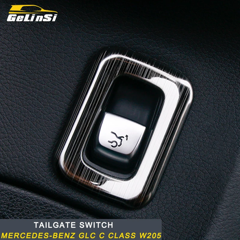 Gelinsi для Mercedes Benz C Class W205 GLC- авто внутренний хвост ворота багажника дверной переключатель рамка накладка наклейка