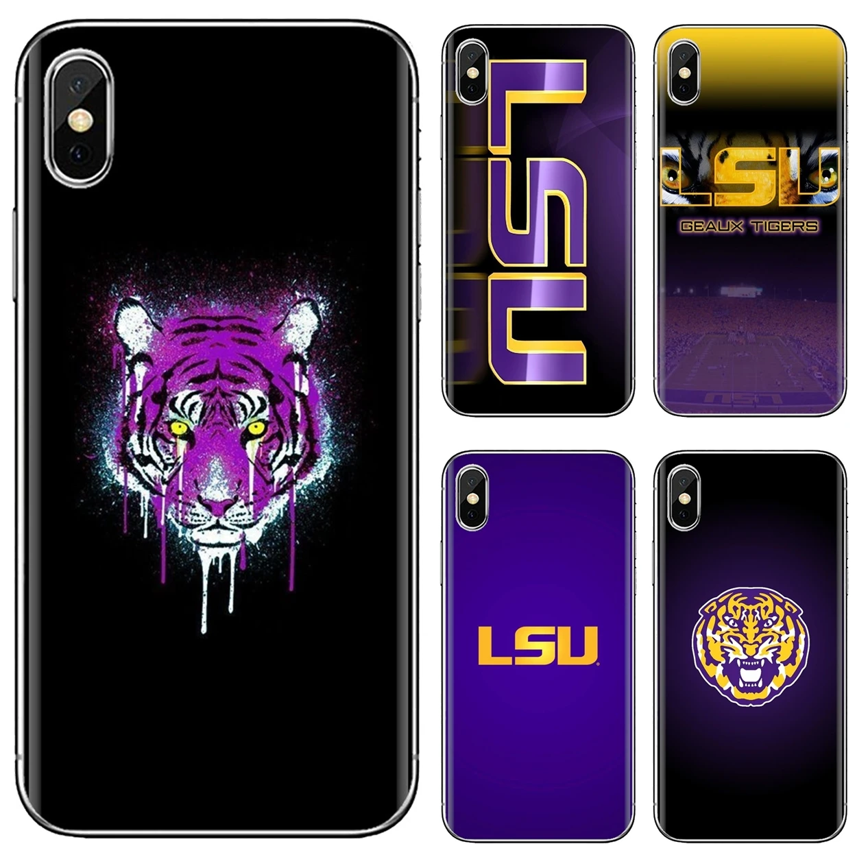 Мягкий чехол для телефона из ТПУ iPhone 10 11 12 Pro Mini 4S SE 5C 6 6S 7 8 X XR XS Plus Max 2020 Lsu-Tigers |