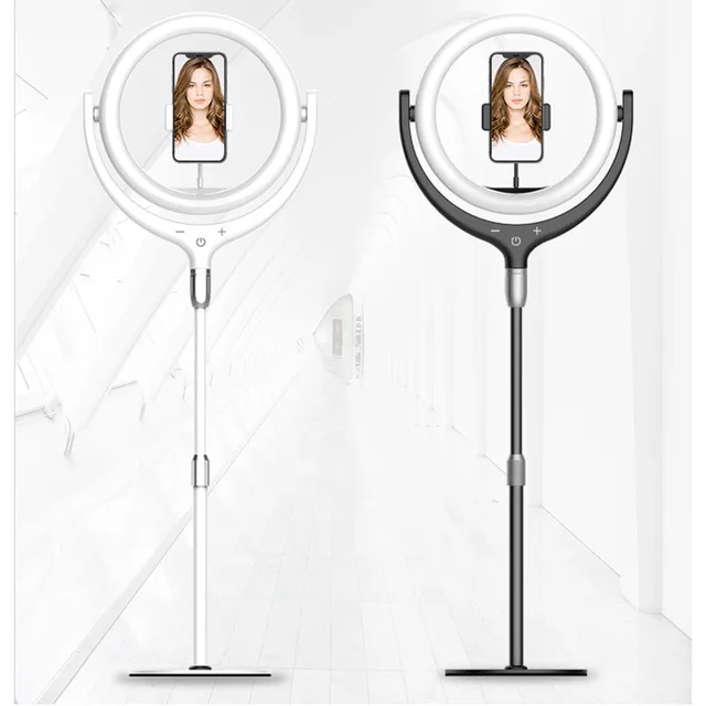 $US $53.91  12inch Rotate 360 degrees Dimmable LED Selfie Ring Light ringlight Lamp Video Camera Phone Live Fil