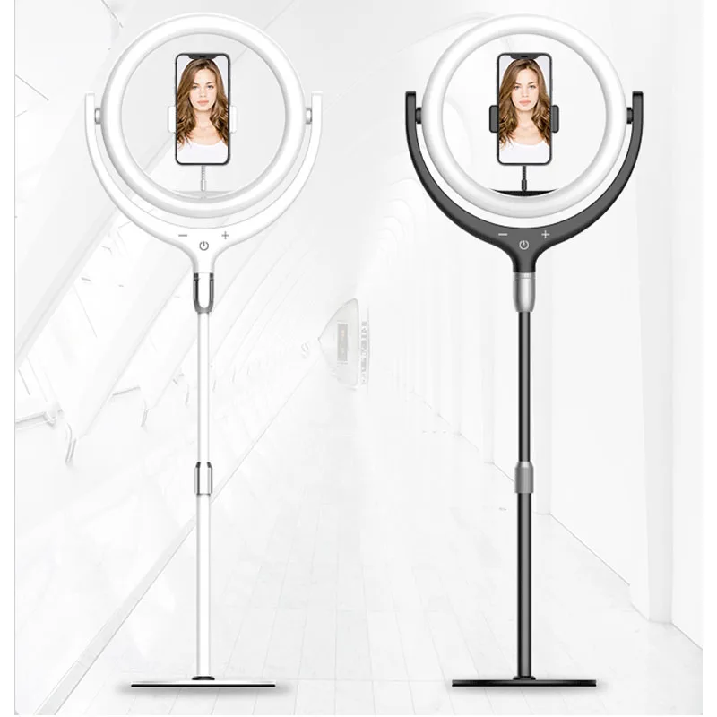  12inch Rotate 360 degrees Dimmable LED Selfie Ring Light ringlight Lamp Video Camera Phone Live Fil - 4000263559566