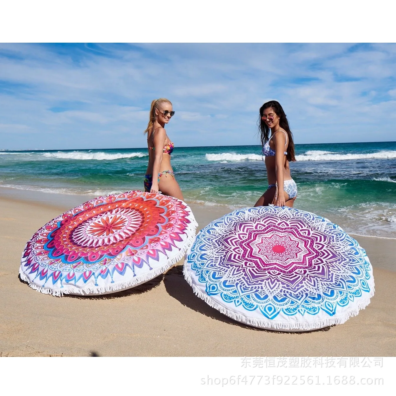 

PVC Inflatable round Double Floating Row Adult Water Cushion under Bohemian Wind Floating Row