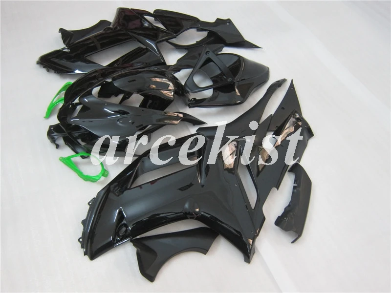 ABS полный обтекатель комплект подходит для Kawasaki ZX6R 2007 2008 мотоцикл обтекатель ZX-6R 07 08 ниндзя 636 черный яркий Кузов Набор