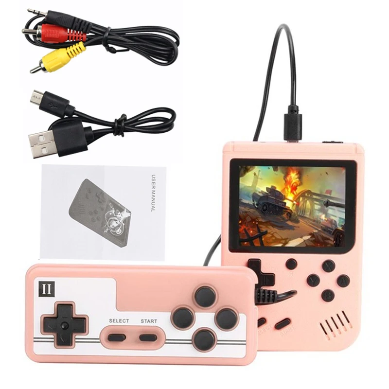 Retro Console Double Handheld Game Player Battery 3.0 Inch LCD Built-in 400 Video Games Gift for Kids Classic Videoconsolas 