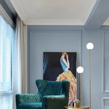 white glass shade floor lamp good quality white glass brass color E14 for hotel project