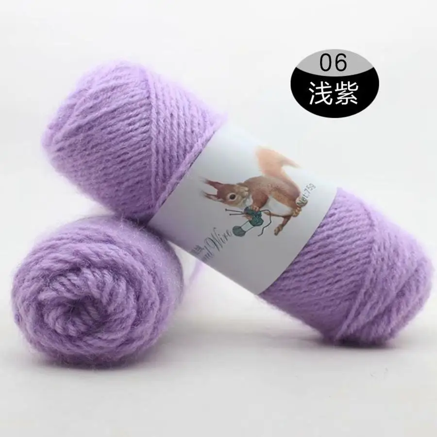 75 г белка, кашемировая пряжа, искусственный мохер, модная пряжа для вязания крючком, средняя вязка, мотки для самостоятельной сборки, зимняя шапка, шарф AQ384