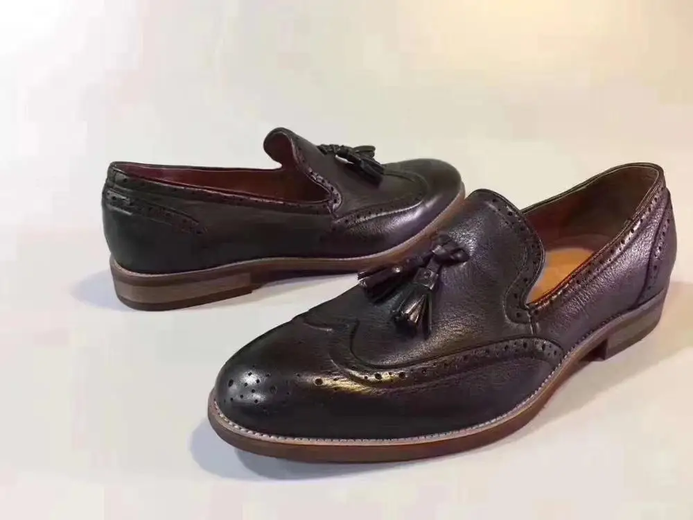 Wincheer/ ; мужские лоферы; кожаные модельные туфли; кожаная обувь на заказ для мужчин; роскошные дизайнерские туфли под заказ