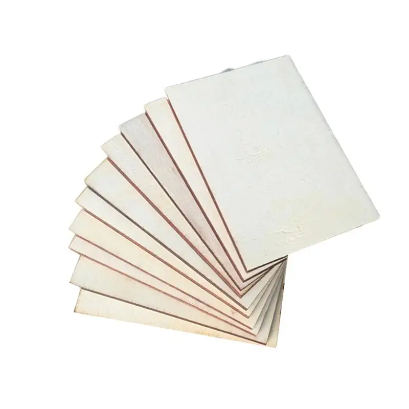 24Pcs 7x4.9x0.3cm Экологические кусочки дерева прямоугольной формы деревянные чипсы DIY аксессуары для рукоделия - Цвет: 24Pcs 7x4.9x0.3cm