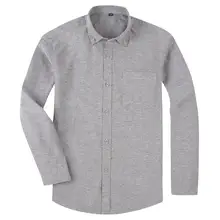 Оксфордская Мужская Повседневная рубашка с длинными рукавами, мягкая удобная весенне-осенняя мужская классическая мужская рубашка с воротником и пуговицами