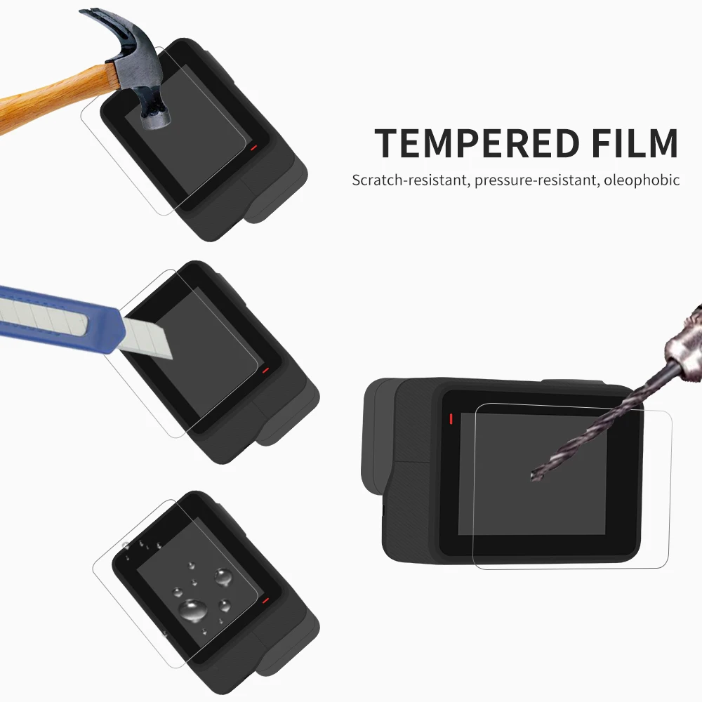 Защитная пленка для экрана GoPro Hero 7 Black 6 5, аксессуары, защитная пленка из закаленного стекла для экшн-камеры Go Pro Hero 7 6 5