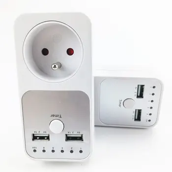 

Dual USB Plug Timing Socket Timer Switch Countdown Outlet Controller Smart Home Wall Table USB Charger Adapter Plug