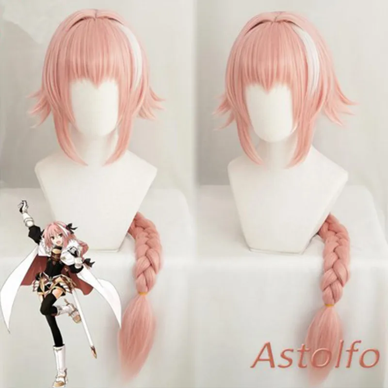 Парик для косплея аниме Astolfo жаропрочные синтетические волосы розового цвета |