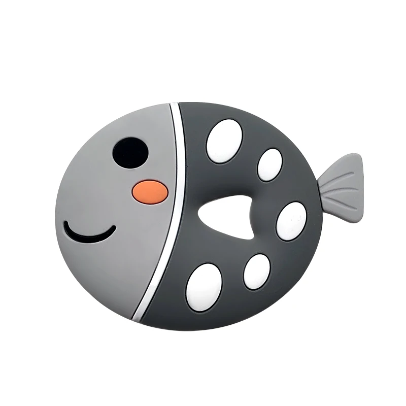 

Silicone Fish Teether Soft Baby Teething Toys BPA Free Pendant Necklace Baby Food Grade Necklace Teething Hanging Toy