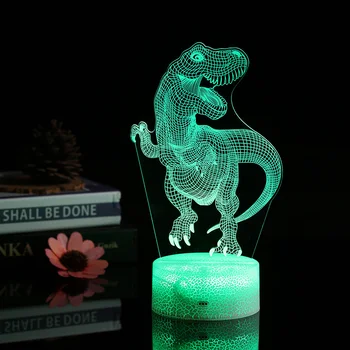 

3D Led Night Light Dinosaur Lamp Color Changing Lights Table Desk Lamp with Touching Remote Control for Kids Gifts Home Decor