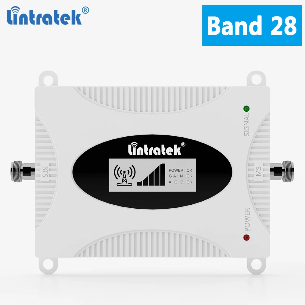 Lintratek b28 700mhz sinal booster 4g lte rede amplificador banda 28 repetidor do telefone móvel agc para laranja sfr claro entel wom